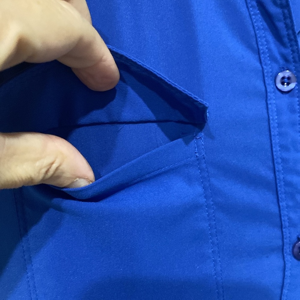 Express Long Sleeve Button Up Collared Stretch Sh… - image 3